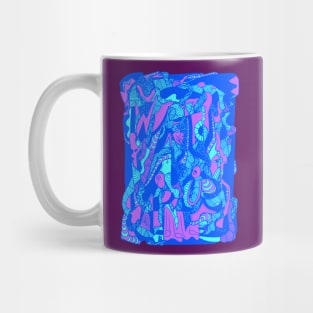 Blue Abstract Wave of Thoughts No 4 Mug